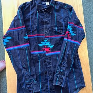 Wrangler Charcoal Shirt with Western Accents (M)